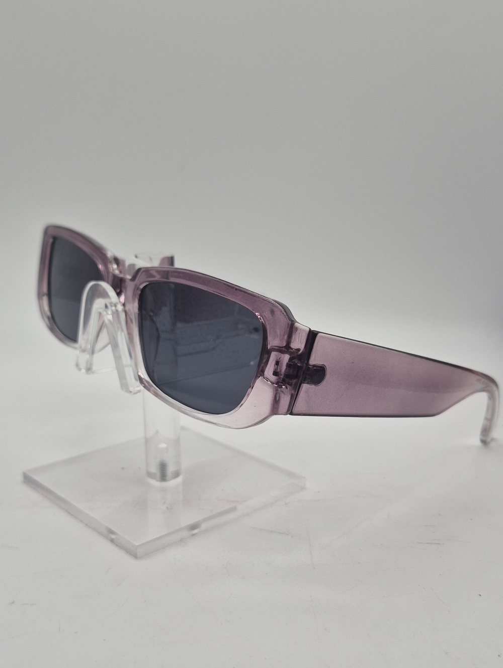 H&M Lilac Transparent Frame Sunglasses with Dark Lenses